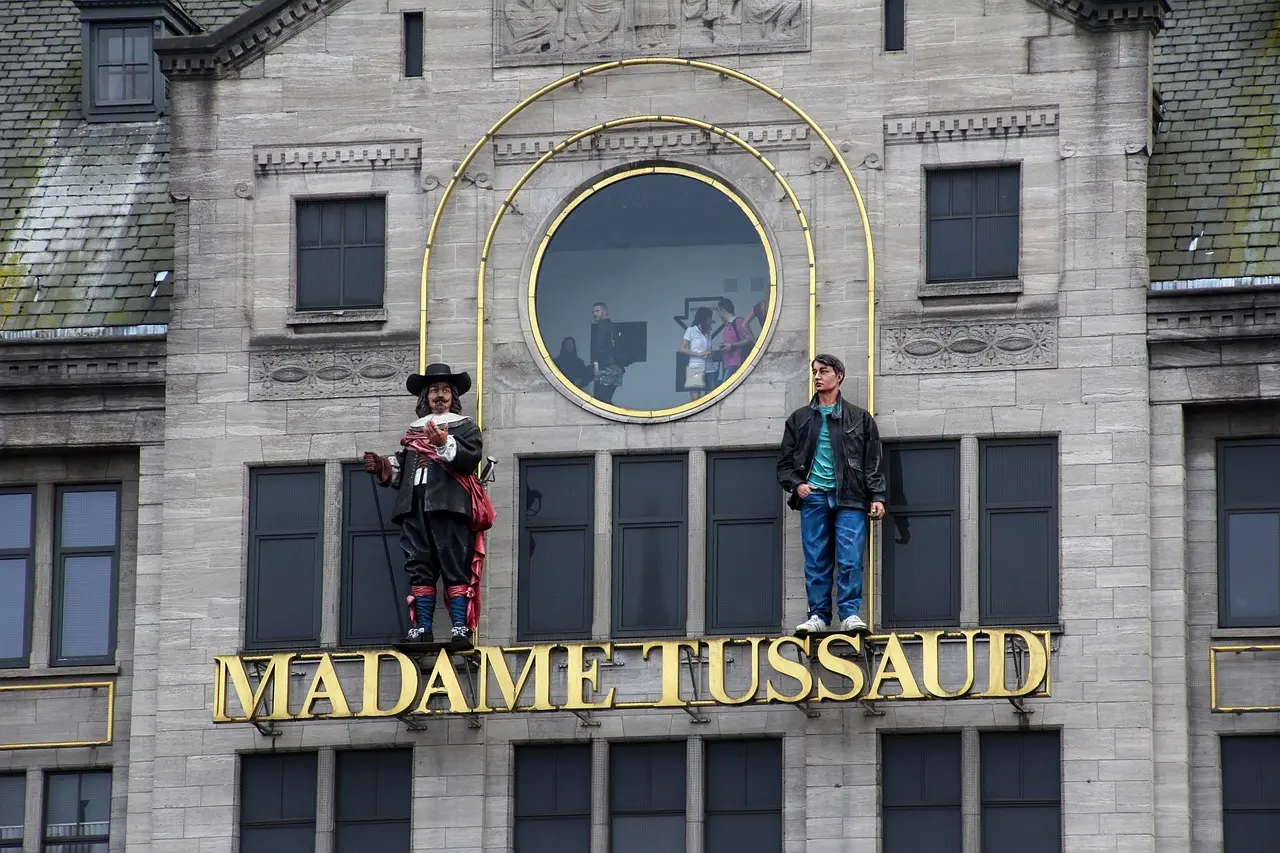 Crowded queue outside Madame Tussauds in London with disappointed tourists