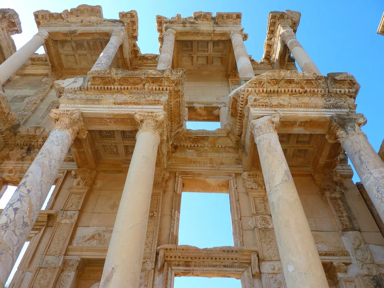 The Library of Celsus at Ephesus under soft morning light